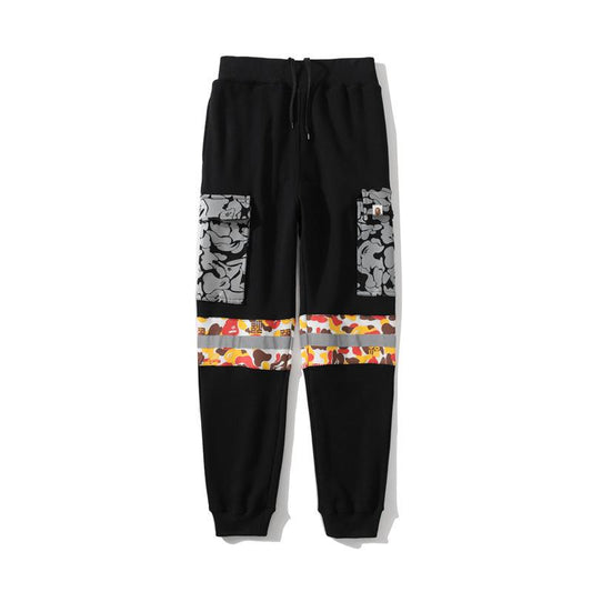 Bathing Ape Pant Shark Ape Head Camouflage Reflective Pocket Trousers Loose Casual