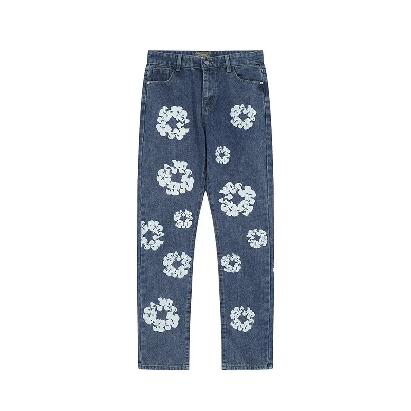 Denim Tears Outfit:Hoodie/Sweatpants (Separate Purchase Options) Casual Denim Jacket Coat Jeans Suit