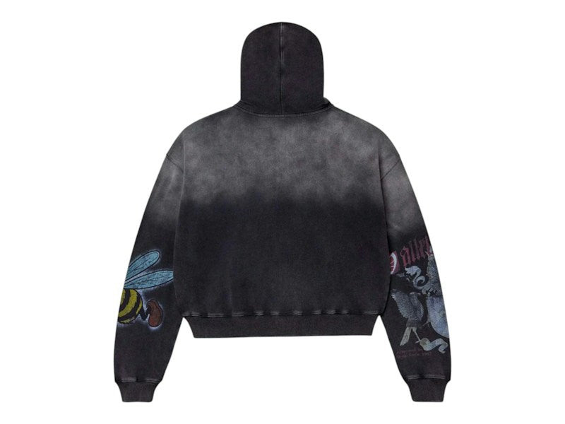 Vale Forever Blasted Zip Up Hoodie Black