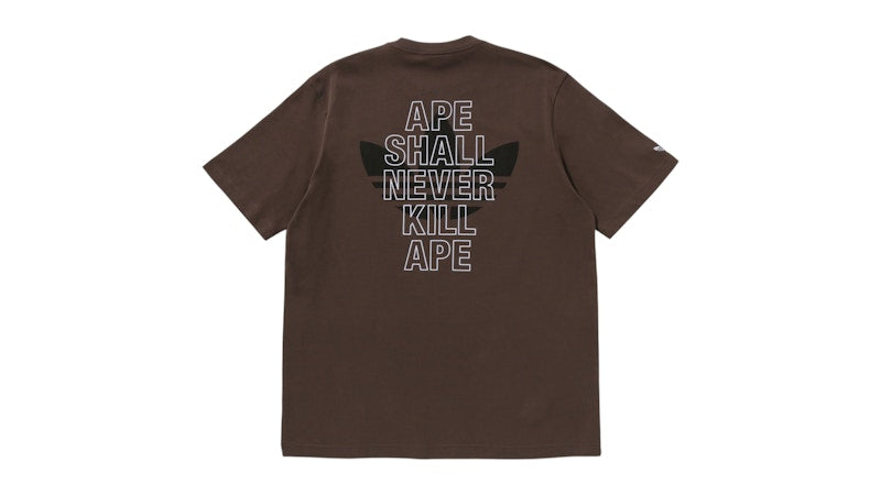 adidas x BAPE Ape Head Tee Brown