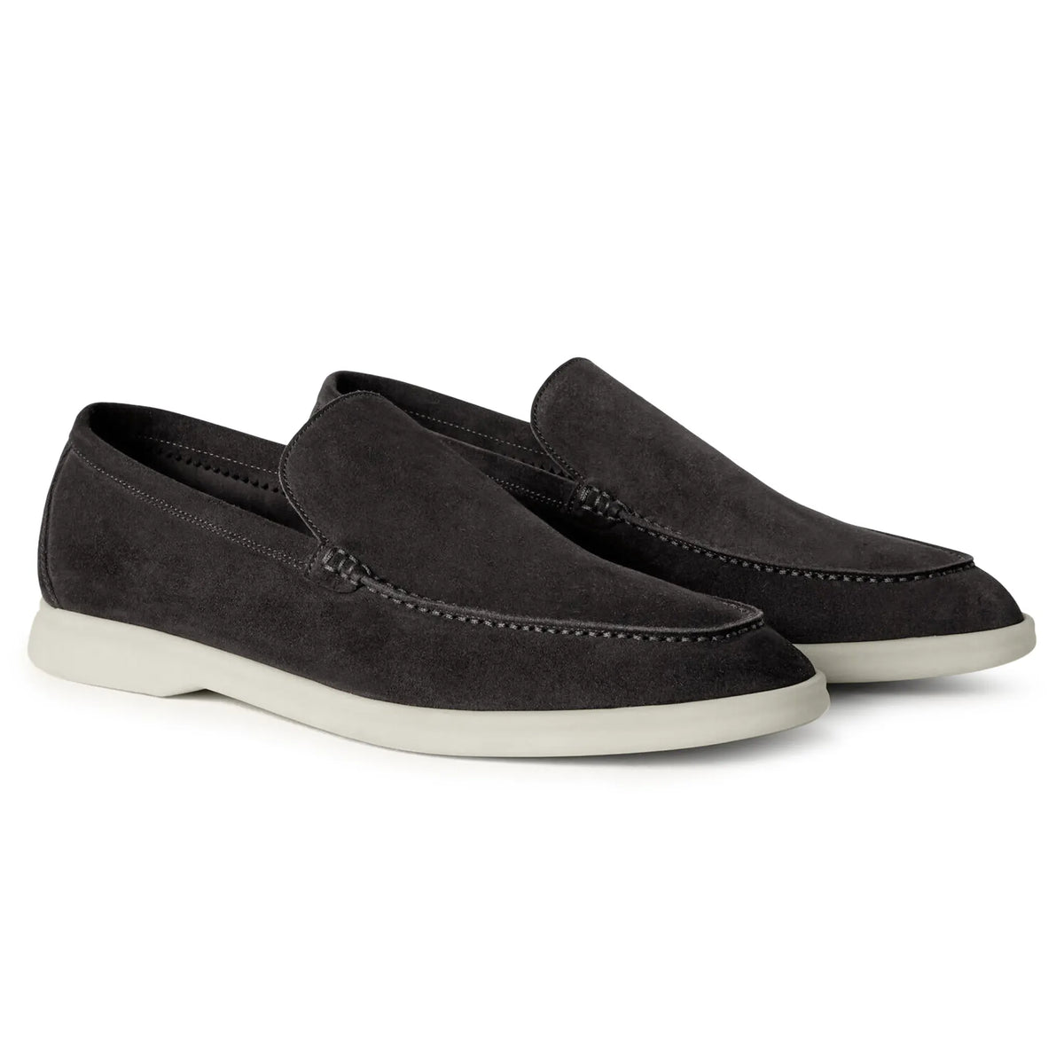 Loro Piana Summer Walk Suede Caviar Loafers