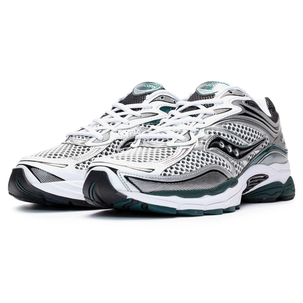 Saucony Progrid Omni 9 White Pine Green Sneakers