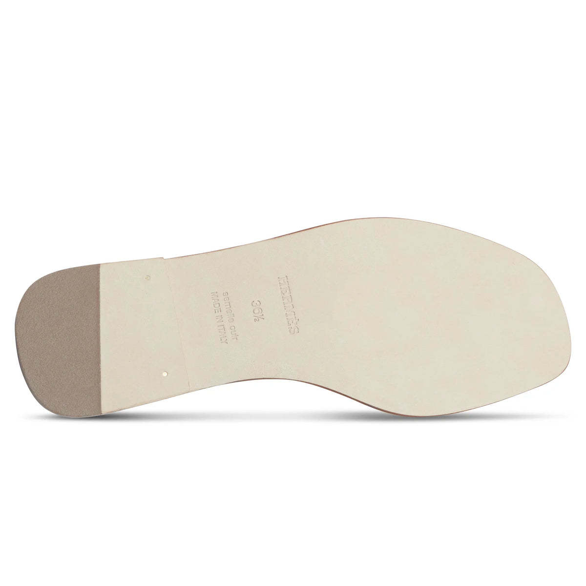Hermes Paris Oran Gold Sandal (Minor Dents)