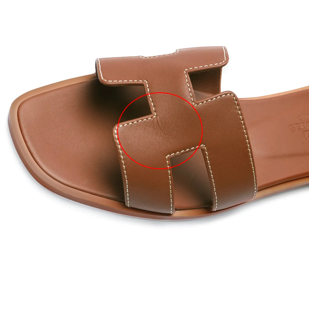 Hermes Paris Oran Gold Sandal (Minor Dents)