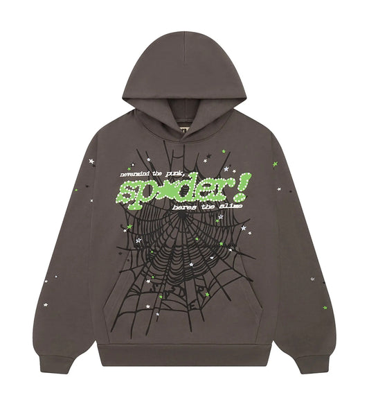 Sp5der Punk V2 Hoodie Slate Grey